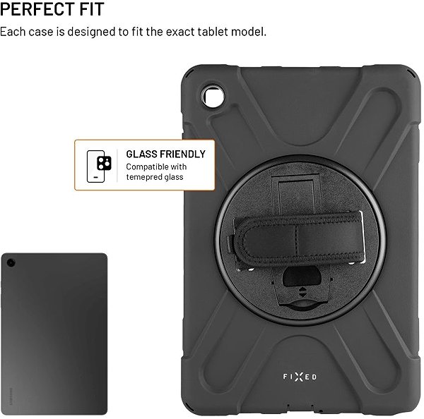 Tablet-Case FIXED Rugged Tab Case mit Ständer für das Samsung Galaxy Tab A9+ schwarz ...