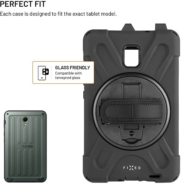 Kryt na tablet FIXED Rugged Tab Case so stojanom pre Samsung Galaxy Tab Active5 čierny ...