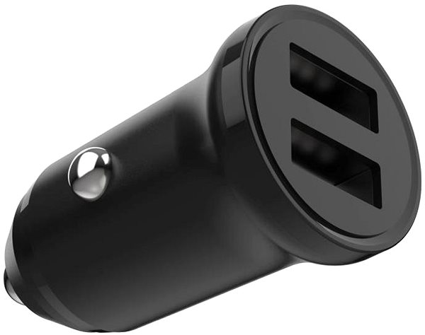 Autós töltő FIXED 2× USB kimenet + USB/Lightning kábel, 1 m, MFi, 15 W, Smart Rapid Charge, fekete ...