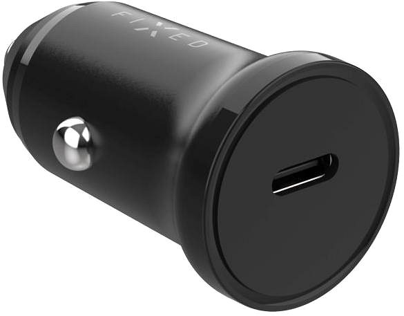 Autós töltő FIXED USB-C kimenettel és PD támogatással 20W fekete színben ...