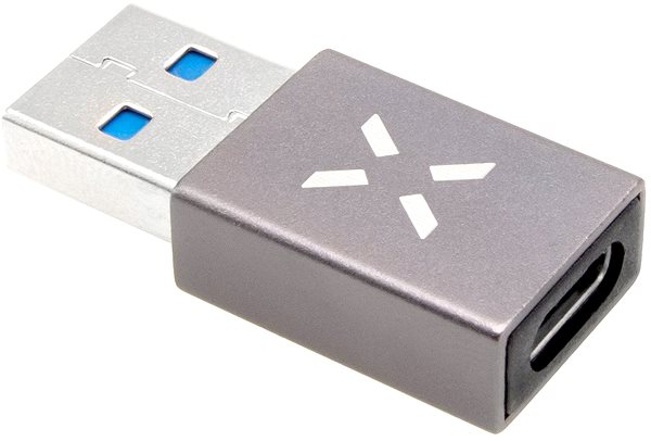 Adapter FIXED Link USB-C zu USB-A 3.0 Adapter - grau Seitlicher Anblick