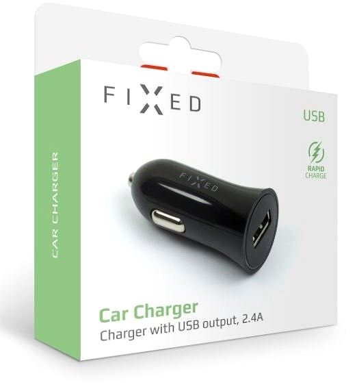 Car Charger FIXED with USB output 2.4A black ...