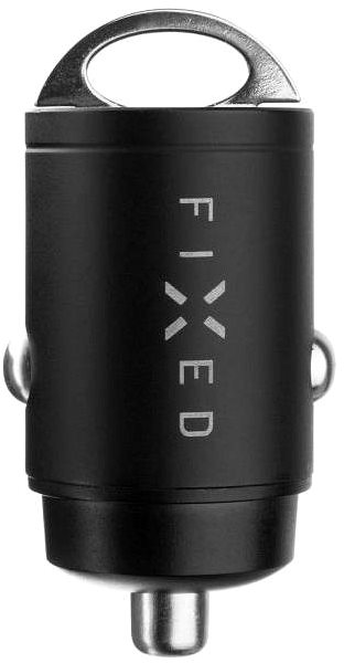 Autós töltő FIXED PD Rapid Charge Car Mini 2xUSB-C kimenettel és USB-C/Lightning kábellel 1,2 m, PD 30W támogatás, fekete ...