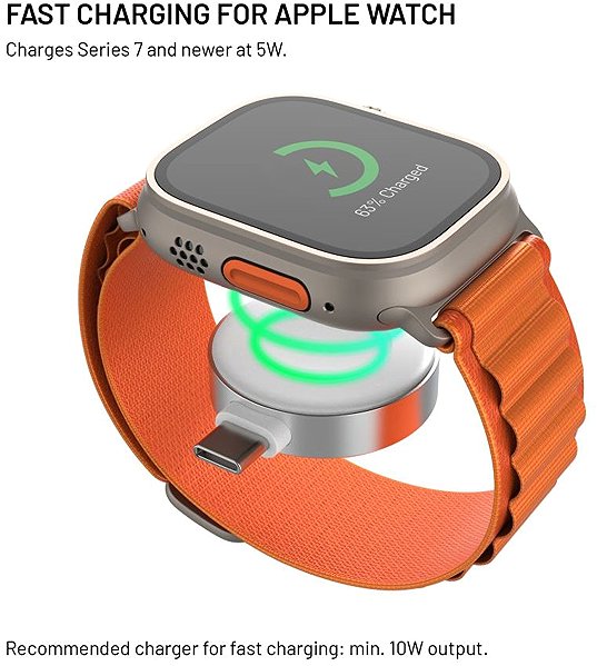 Uhr-Ladegerät FIXED Orb 2 für Apple Watch mit Schnellladeunterstützung weiß ...