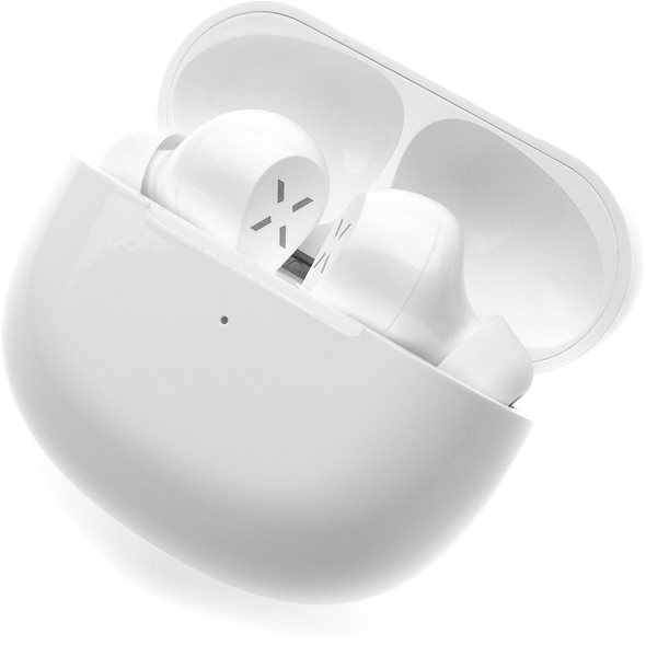 Wireless Headphones FIXED Boom Pods 2 with Wireless Charging, White Lateral view