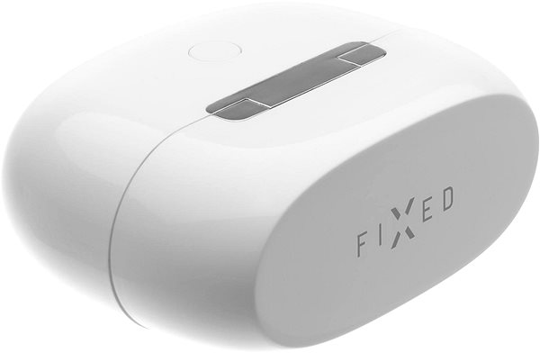 Bezdrôtové slúchadlá FIXED Boom Pods 2 s bezdrôtovým nabíjaním biele Zadná strana
