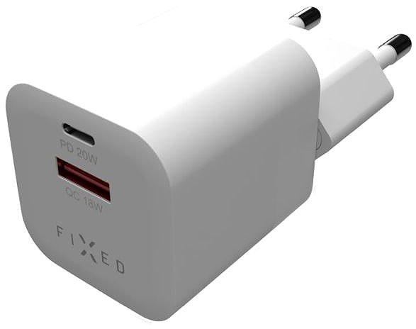 Wall Charger FIXED PD Rapid Charge Mini with USB-C and USB output support PD and QC 3.0 20W white ...
