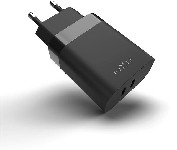 AC Adapter FIXED PD Rapid Charge with 2x USB-C output and Power Delivery 3.0 support 35W black ...