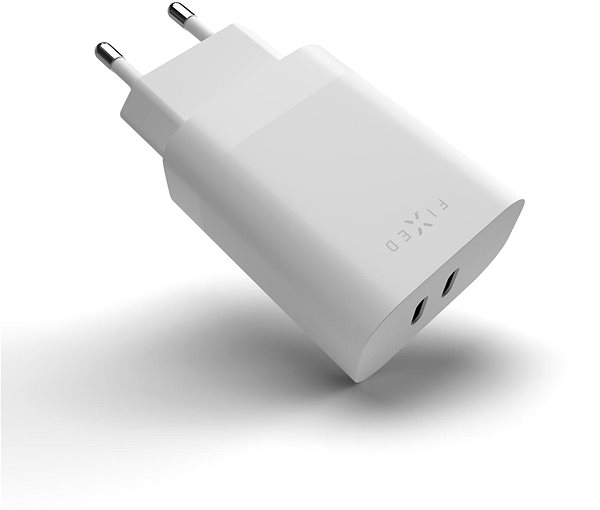 AC Adapter FIXED PD Rapid Charge with 2x USB-C output and Power Delivery 3.0 support 35W white ...