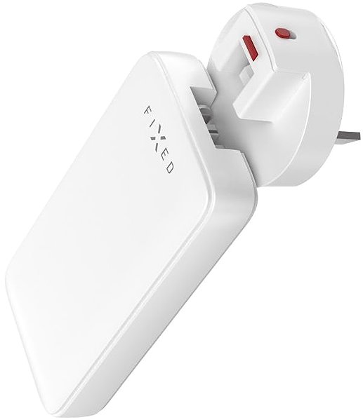 Wall Charger FIXED Slim Traveller GaN PD 65W with USB-C and USB output with interchangeable adapters white ...
