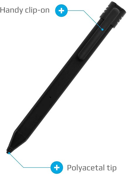 Stylus FIXED Pin for Touch Screens, Black Features/technology