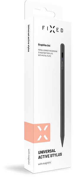 Touchpen (Stylus) FIXED Graphite UNI mit Magnet für Touchscreen - grau Verpackung/Box
