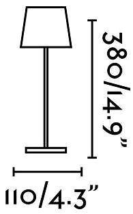 Garden Lighting FARO 70777 - LED OUTDOOR TOUCH TABLE LAMP TOC LED/2,2W/230V IP54 Technical draft