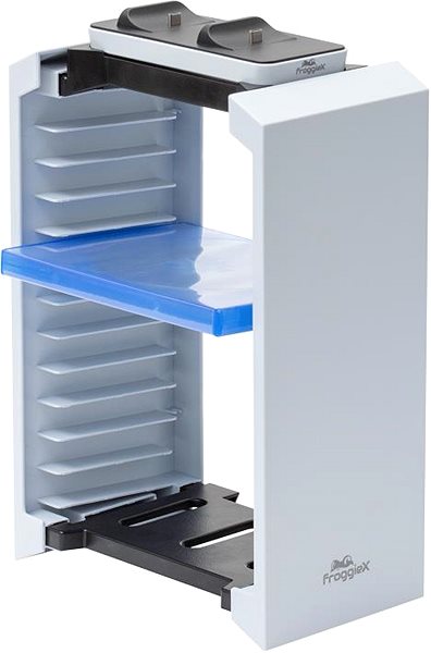 Kontroller állvány Froggiex FX-P5-C2-W PS5 Charge and Store Tower ...