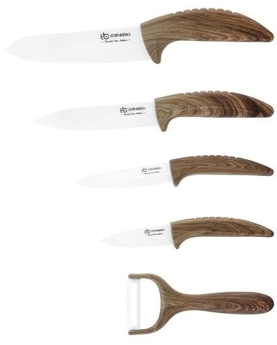 Sada nožov EDENBERG EB-7751W 6-dielna súprava nožov hnedá ...
