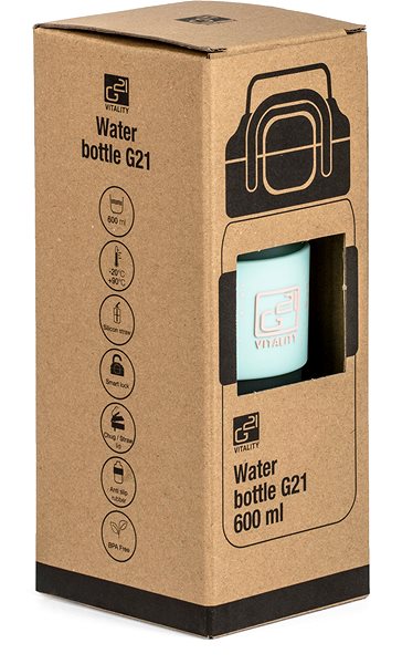 Kulacs G21 Ivópalack, 600 ml, mentazöld-deres ...