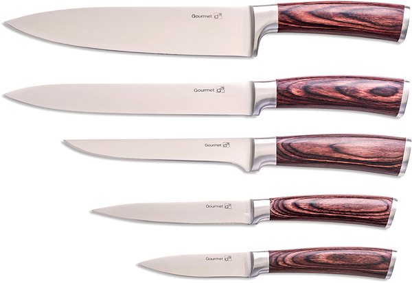 Sada nožov Súprava nožov G21 Gourmet Nature 5 ks + bambusový blok Vlastnosti/technológia