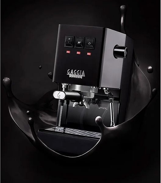 Pákový kávovar Gaggia New Classic Plus BLACK Predná strana – 3D