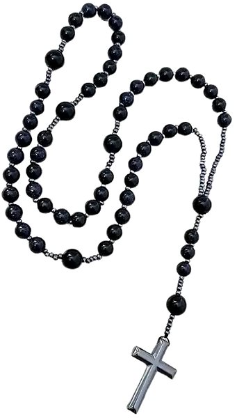 Gaira Rosary Haematite Necklace.