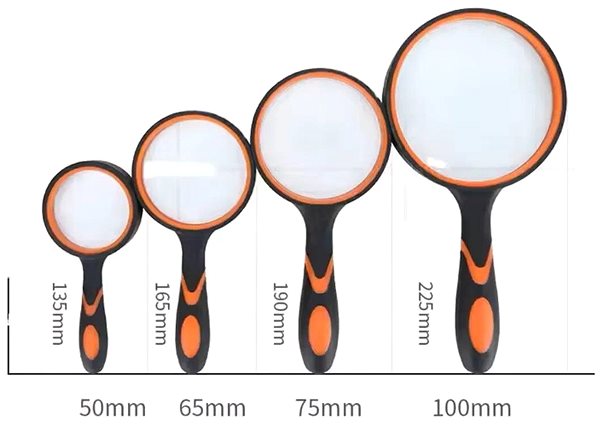 Magnifier GAIRA Magnifier 100 mm 10× orange .