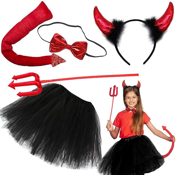 Costume Verk 26033 Children's devil costume, 138 - 152 cm .