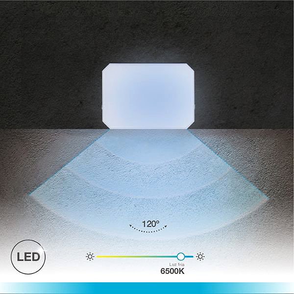 LED Reflector Garsaco Premium frameless LED spotlight black 30 W 3600 lm, cold light colour ...