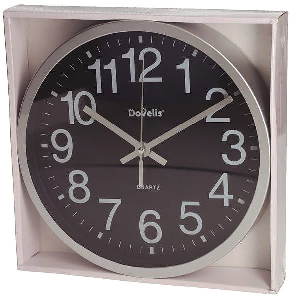 Wall Clock Garsaco Classic Wall Clock with large numerals 25 cm, black ...