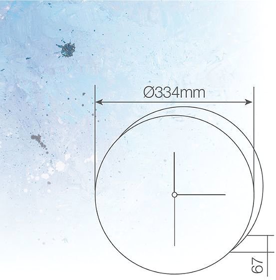 Wall Clock Garsaco Vintage Large wall clock with large numbers 33 cm, white ...