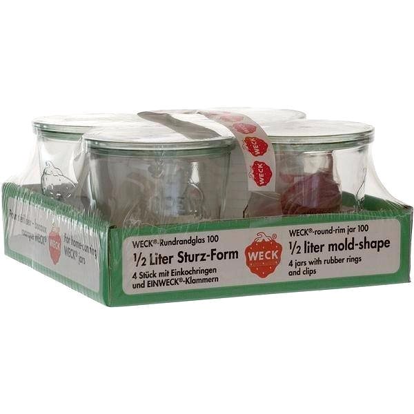 Zavárací pohár Weck Zaváracie poháre 500 ml, 4 ks ...