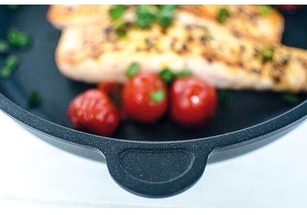 Wok Pan AMT Gastroguss Cast iron wok 32 cm, suitable for induction ...