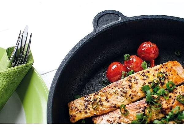 Wok Pan AMT Gastroguss Cast iron wok 32 cm, suitable for induction ...