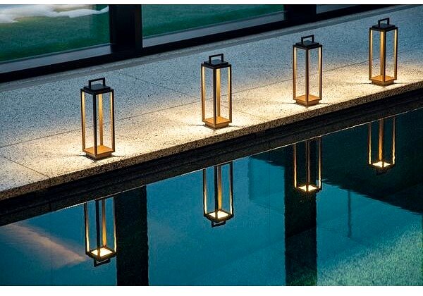 Lucerna Broggi Lucerna LED Resort, antracitová, 54 cm ...