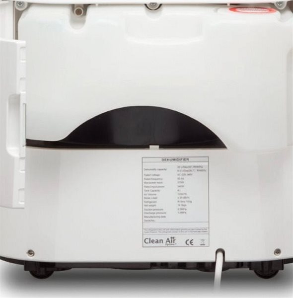 Air Dehumidifier Clean Air Optima CA-704, Dehumidifier and Air Purifier Back page