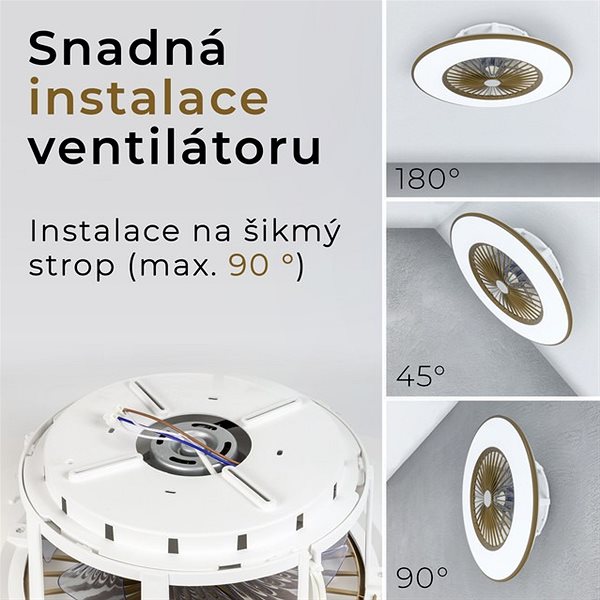 Fan Noaton 11056CR Vega, Coffee, Ceiling Fan with Light ...