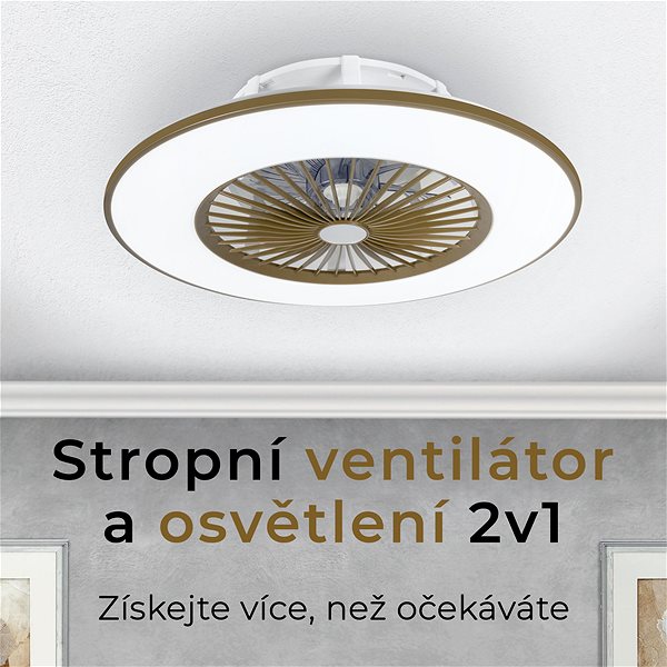 Fan Noaton 11056CR Vega, Coffee, Ceiling Fan with Light ...