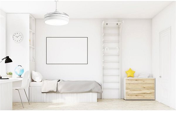 Fan Sulion 072150 BOMBAY, white, ceiling fan with light ...