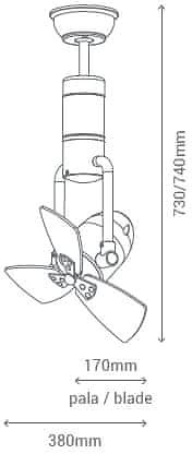 Fan Sulion 072643 HANDAIR, Ceiling Fan Technical draft