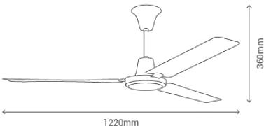 Fan Sulion 075118 METEOR, ceiling fan Technical draft