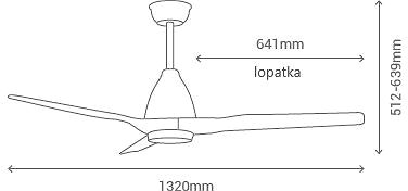 Fan Sulion 075300 MAVERICK, ceiling fan with light Technical draft