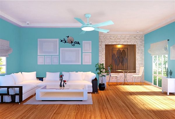 Fan Sulion 72051 BERNAT, light blue, ceiling fan with light Lifestyle