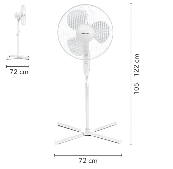 Fan Trotec TVE 15 S, stand fan Technical draft
