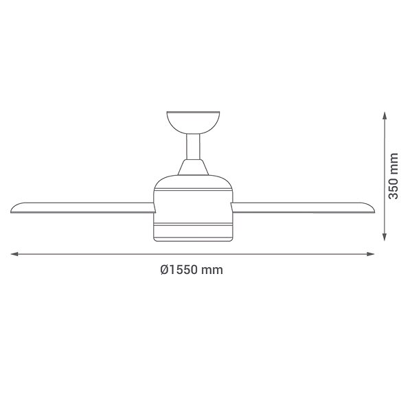 Fan Sulion 72316 BROMIEN, brown, DC motor Technical draft