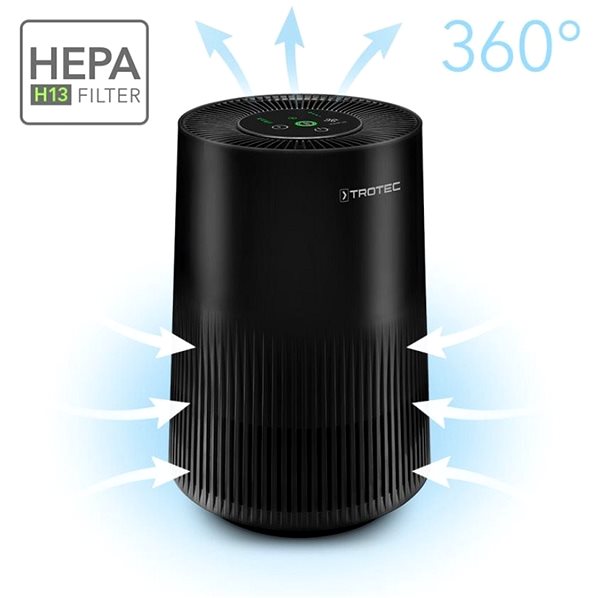Air Purifier Trotec AirgoClean 11 E, Air Purifier + 2x HEPA Filter with Activated Carbon Features/technology