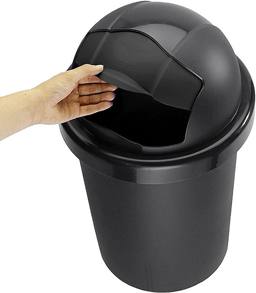 Rubbish Bin Rotho Waste bin Roll Bob 30 l, black ...