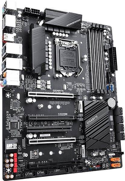 Motherboard GIGABYTE C246-WU4 Lateral view