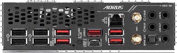 Motherboard GIGABYTE TRX40 AORUS PRO WIFI Connectivity (ports)