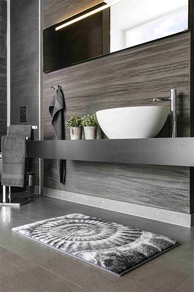 Kúpeľňová predložka GRUND AMMONA Kúpeľňová predložka 60 × 100 cm, sivá ...