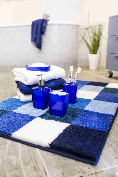 Kúpeľňová predložka GRUND BONA Kúpeľňová predložka 60 × 100 cm, modrá ...