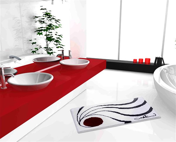 Kúpeľňová predložka GRUND Colani 18 Kúpeľňová predložka 60 × 100 cm, biela ...