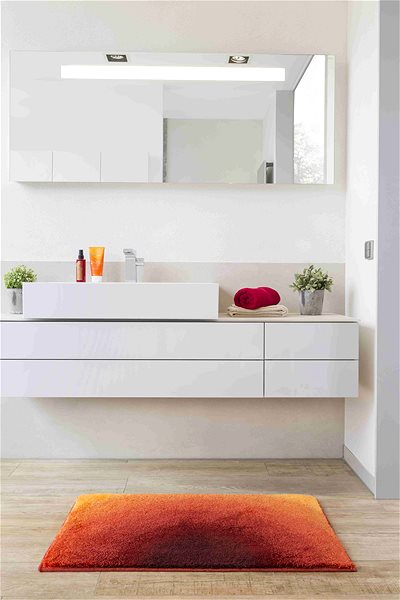 Kúpeľňová predložka GRUND SUNSHINE Kúpeľňová predložka 60 × 100 cm, oranžová ...